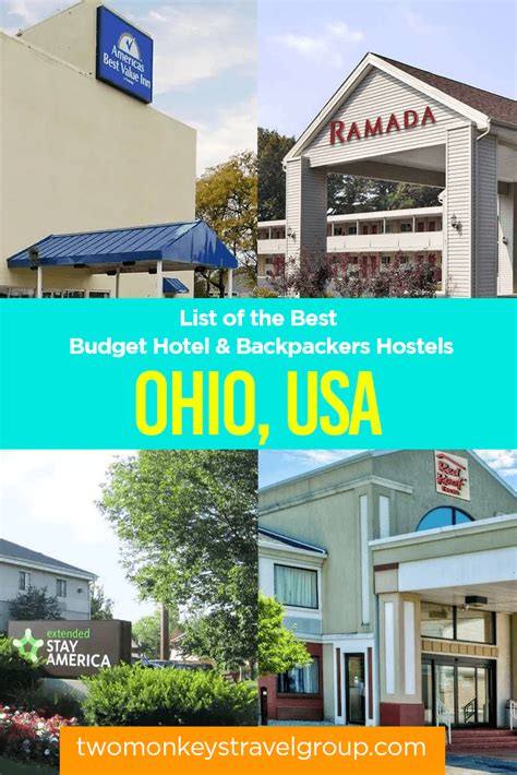 Complete List of Recommended Cheap Hotels in Ohio, USA