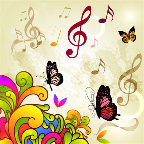 Butterfly Music Vector Vector Art & Graphics | freevector.com