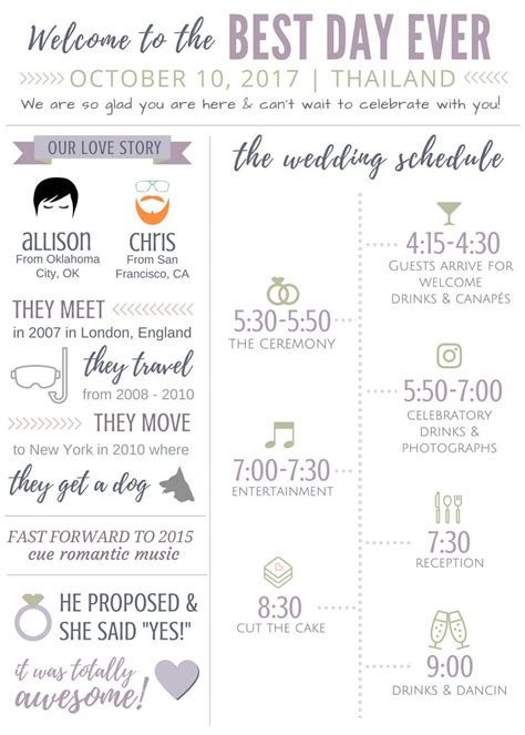 Creating The Perfect Wedding Program Timeline Template - Free Sample ...