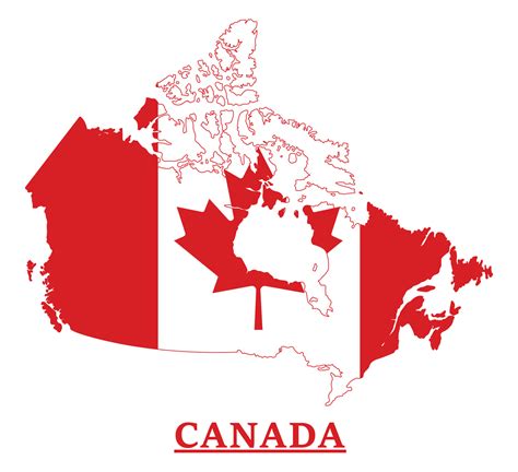 Canada National Flag Map Design, Illustration Of Canada Country Flag Inside The Map 14142036 ...