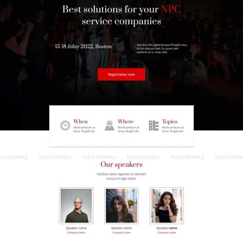 Event Landing Page Templates – MasterBundles