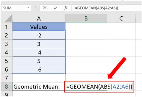 How To Calculate Geometric Mean In Excel With Negative Numbers ...