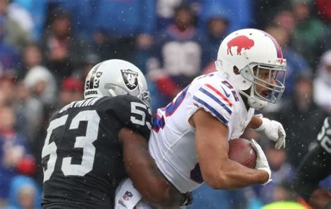 Buffalo Bills tight end Logan Thomas (82) was given the game ball on ...