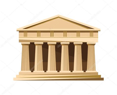 Greek temple icon isolated on white background Stock Vector by ©Kannaa ...