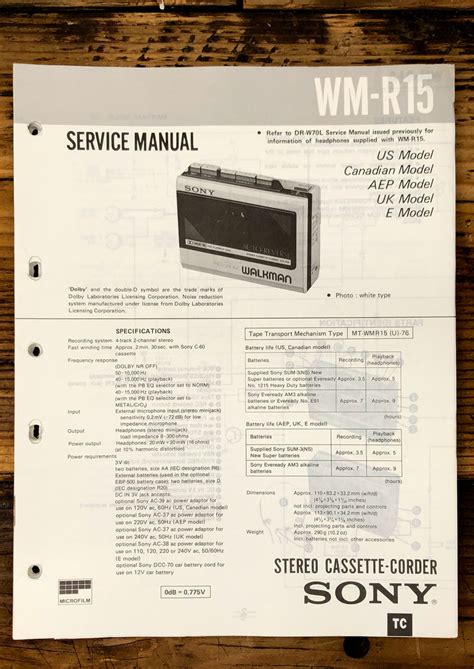 Radio Cassette Service Manual *Original* – Vintage Audio Store ...