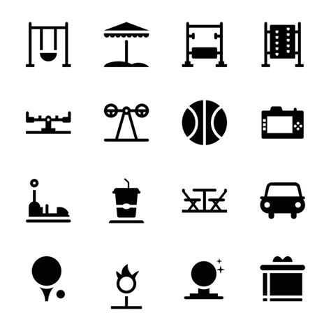 Park Rides Glyph Icons 24103829 Vector Art at Vecteezy