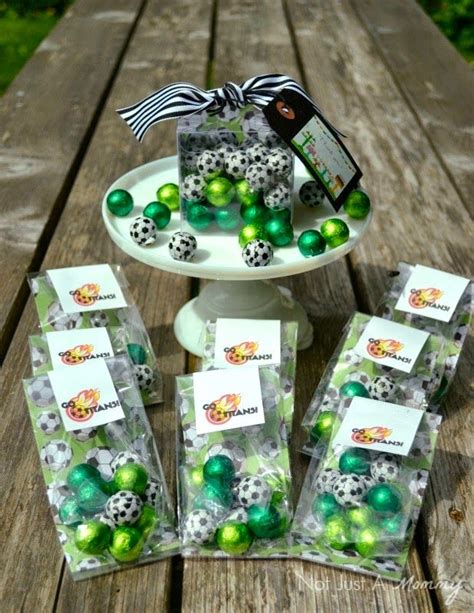 Tuesday Tip - Soccer Favors With SweetWorks - Revel and Glitter | Soccer theme parties, Soccer ...