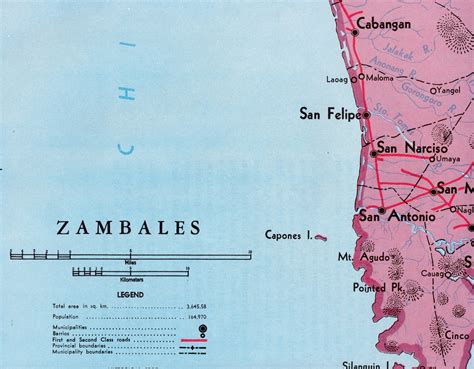 1959 Large Vintage Map of Zambales Province the Philippines - Etsy