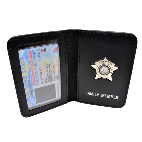 Thin Blue Line Chicago Police Mini Badge Family Member Wallet | Chicago ...