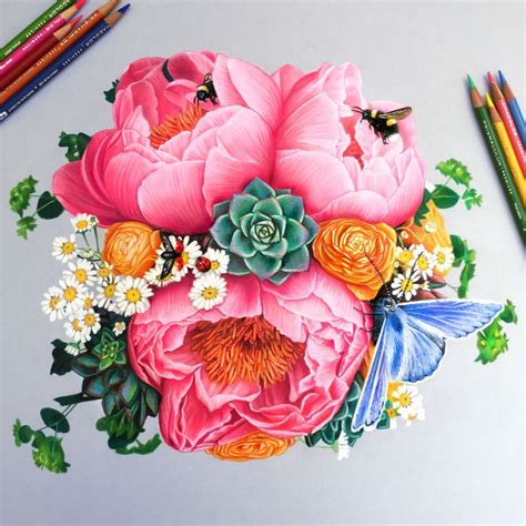 Morgan Davidson Illustration - A drawing of some of my favorite flowers ...