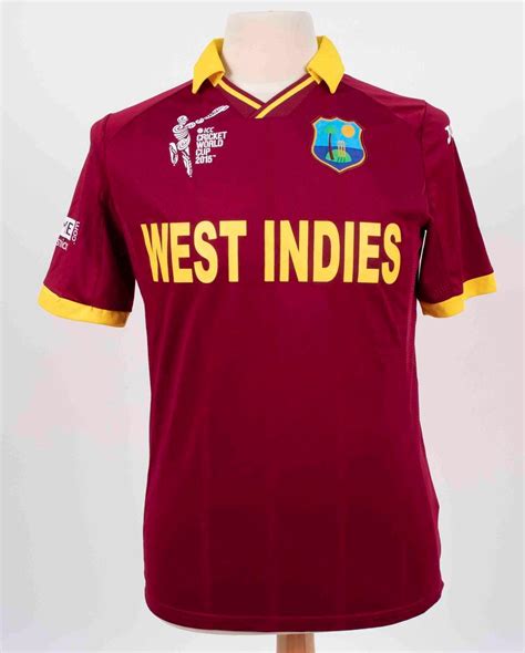 West Indies team shirt, 2015 Cricket World Cup - Australian Sports Museum