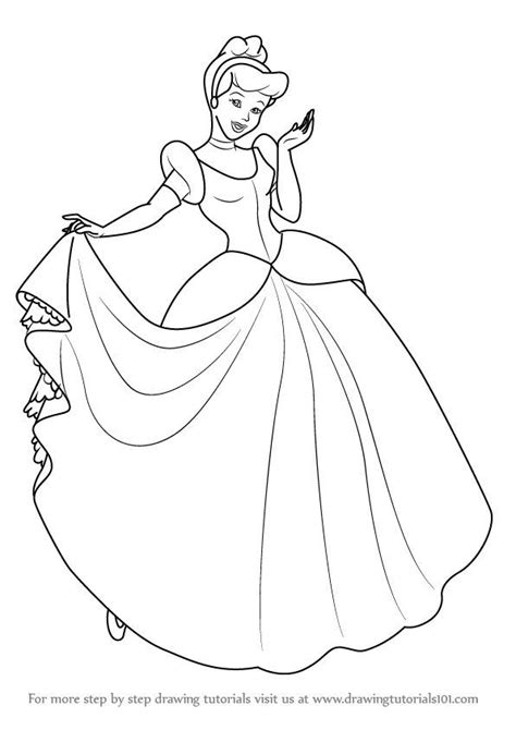 Drawing Ideas;Learn How to Draw Princess Cinderella (Cinderella) Step by Step: Drawing ...