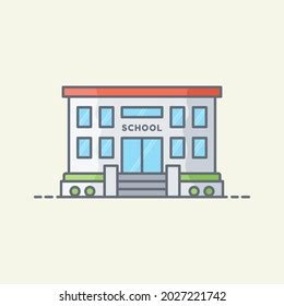 School Building Vector Icon Illustration Stock Vector (Royalty Free) 2027221742 | Shutterstock