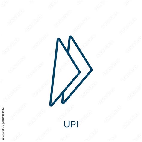 upi icon. Thin linear upi, style, website outline icon isolated on ...