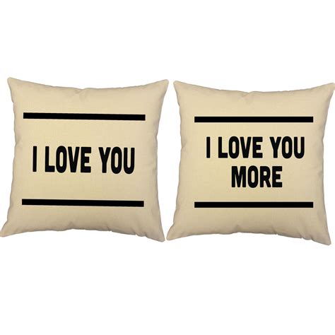 Love You, I Love You More Throw Pillows - Set of 2 | Throw pillows, Throw pillow covers 20x20 ...