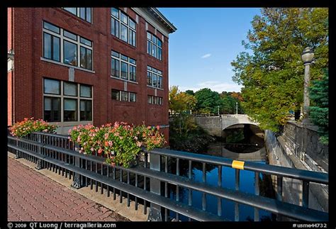 Picture/Photo: Parks and bridges over Kenduskeag stream. Bangor, Maine, USA