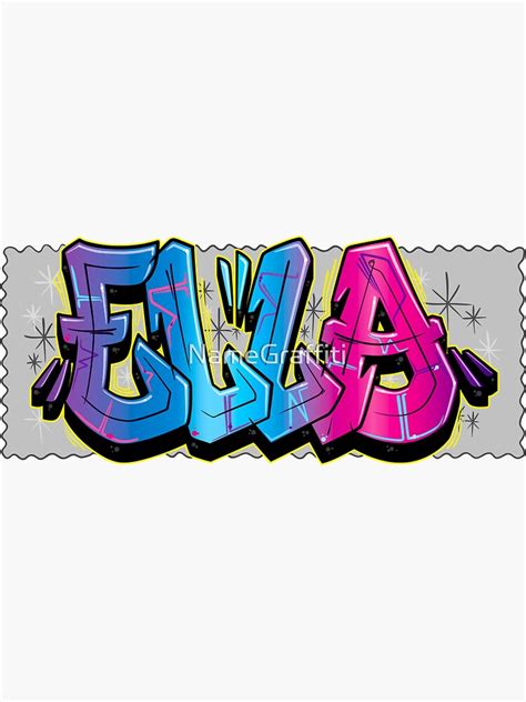 "Ella Graffiti Name" Sticker for Sale by NameGraffiti | Redbubble