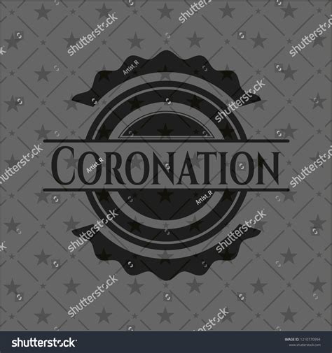 Coronation Black Emblem Vintage Stock Vector (Royalty Free) 1210770994 ...