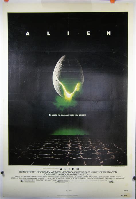 ALIEN, Original Sci-Fi Poster starring Sigourney Weaver