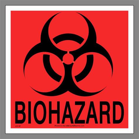 Biohazard Sticker for Labeling Medical Wastes for Disposal