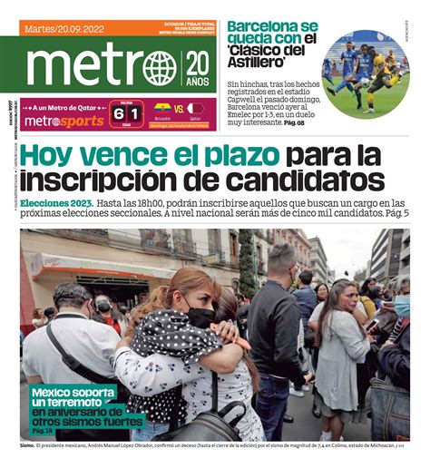 Diario Metro, edición 20 de septiembre 2022 by Diario Metro - Issuu