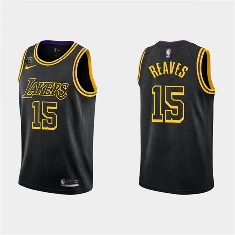 Los Angeles Lakers Earned Edition Black #15 Austin Reaves Swingman Jersey