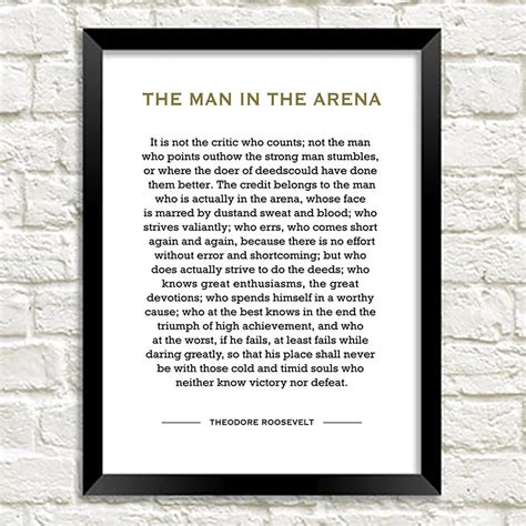 Printable Man In The Arena Quote