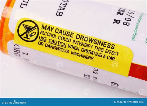 Warning Label - Alcohol stock photo. Image of pill, macro - 4622710