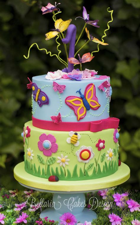 Butterflies Garden Birthday Cake - CakeCentral.com