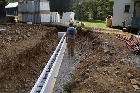 Joe's Vermont Timber Frame Workshop: Fox Blocks for the frost wall forms