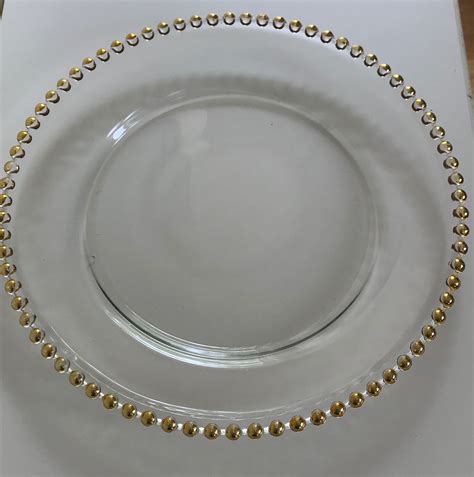 Gold Beaded Glass Charger Plate – The Luxe Touch