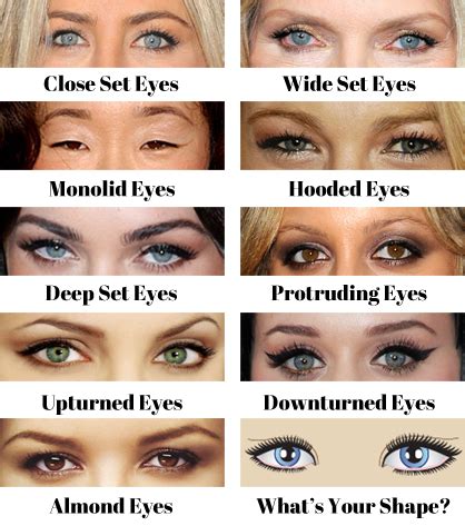 The Secret to Perfect Eye Makeup: Knowing Your Eye Shape | Augentypen, Makeup auftragen, Augenformen