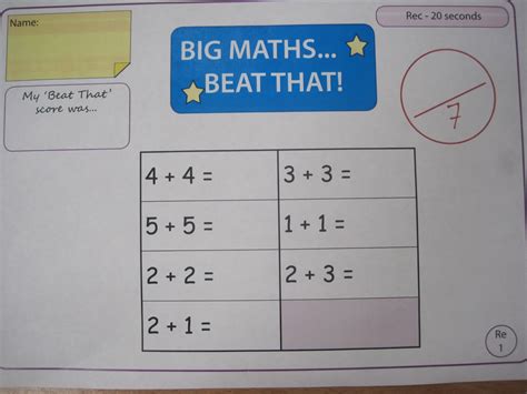 Big Maths Beat That Worksheets Level 3 - Free Printable