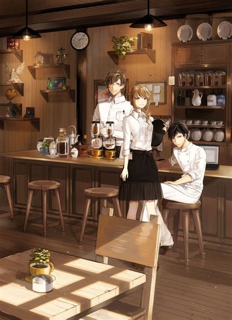 Have a Break♡ Drawings of Cafe | Anime coffee, Anime scenery, Anime ...