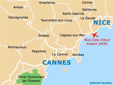 Nice cannes map - Map of Nice cannes (Provence-Alpes-Côte d'Azur - France)