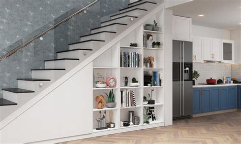 8 Bookshelf Under Stairs Designs For Your Home | Design Cafe