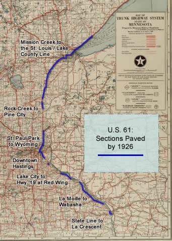 U.S. 61, Minnesota: Route History