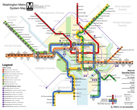 Printable Washington Dc Metro Map