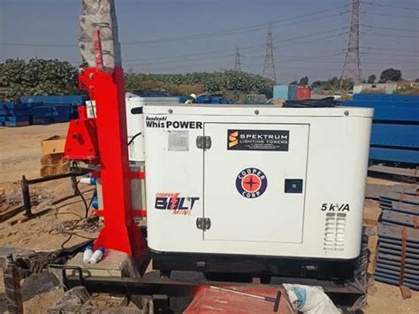 5kva Diesel Genset with Light Tower. at Rs 386000/piece | Generator Set in Cuttack | ID ...