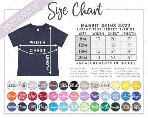 Wall Hangings Home Décor Rabbit Skins 3322 Mockup Size Chart Rabbit ...