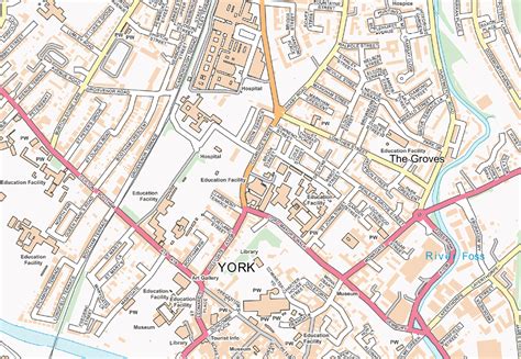 York Street map - Cosmographics Ltd