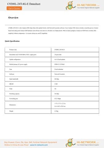 cisco-c9200l-24t-4g-e-datasheet.pdf by Hi-Network - Issuu