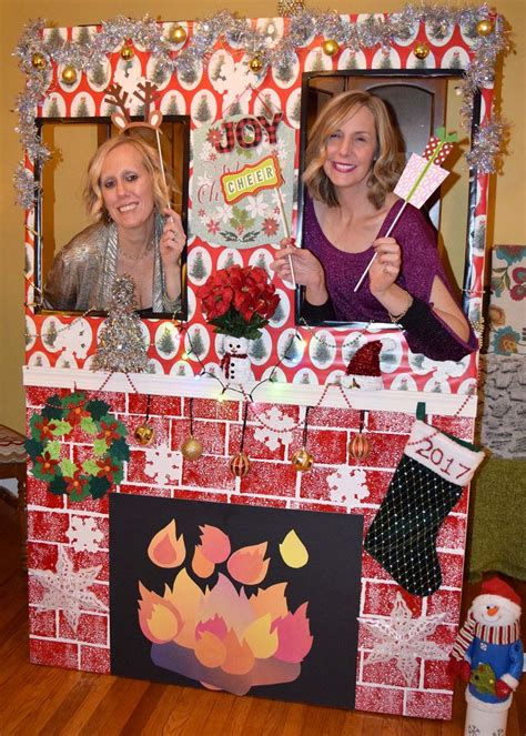 Homemade photo booth | Christmas party photo booth, Christmas party photo, Diy christmas photo