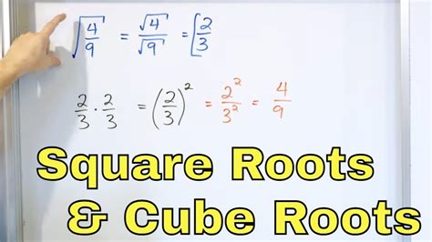 Square Roots and Cube Roots of Fractions - [8-4-9] - YouTube