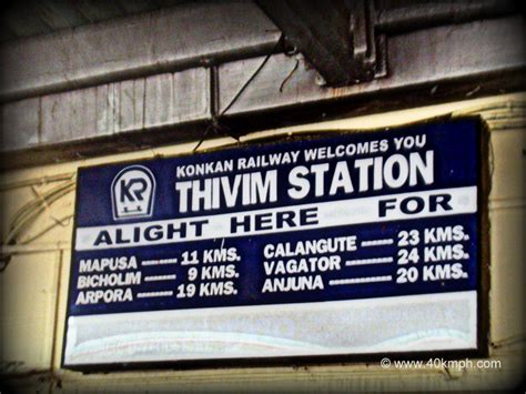 Distance from Thivim Railway Station to Tourist Places in Goa — 40kmph.com