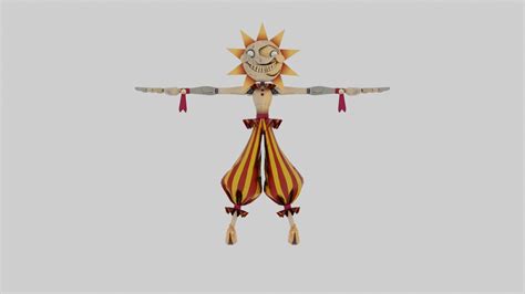 3D model Sundrop-FNAF Security Breach VR / AR / low-poly | CGTrader