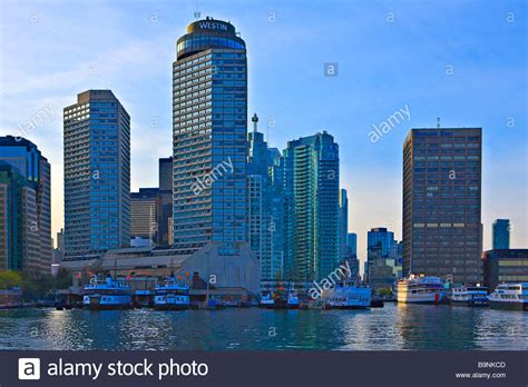 Ferry terminal Toronto Skyline of Toronto seen from the Toronto Islands Ferry City of Toronto ...