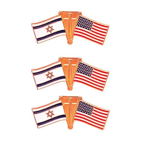 3 American Israel Flag & Cross Friendship Pins Set of 3 | Etsy