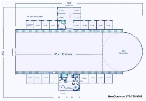 Barn Plans -10 Stall Horse Barn - Design Floor Plan | Horse barn designs, Barn plans, Barn layout