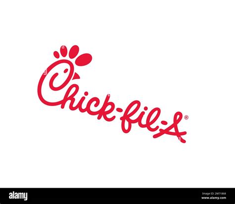 Chick fil A, rotated logo, white background B Stock Photo - Alamy